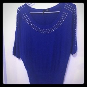 Royal blue jeweled top